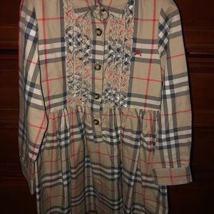 Burberry Girls classic plaid Dress sz 6 New